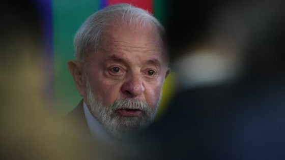 O presidente Lula (PT) em entrevista no Palácio do Planalto