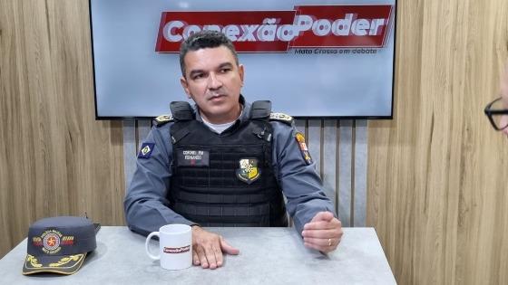 O coronel Claudio Fernando Carneiro Tinoco é comandante-geral da PMMT.