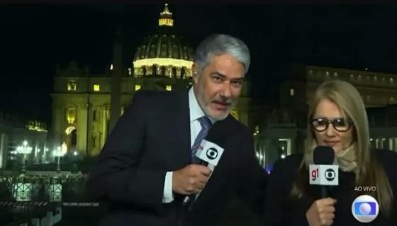 Jornalistas dividiram a tela em transmissão direto da Itália.