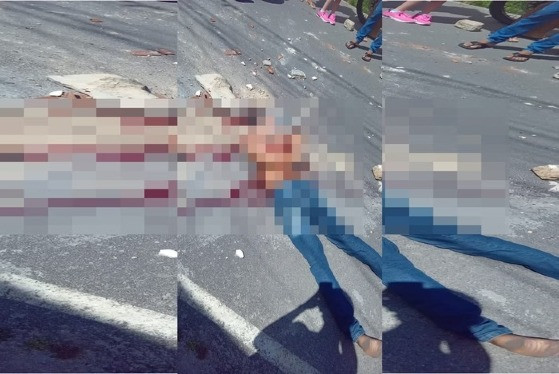 O homem foi morto no início da tarde desta terça-feira (13) com golpes de concreto e pedradas.