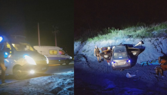 Maikon Alexandre perdeu o controle do carro e bateu em barranco