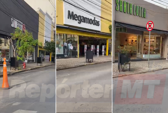 As calçadas da Rua 13 de Junho amanheceram vazias.