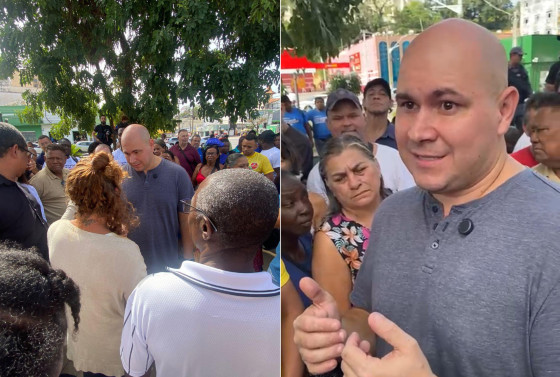 Abilio conversou com os ambulantes no Centro de Cuiabá, na manhã desta quinta (05)