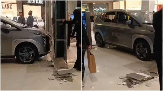 Criança bate carro elétrico de R$ 175 mil que estava exposto dentro de shopping em SP; loja de joias foi atingida 