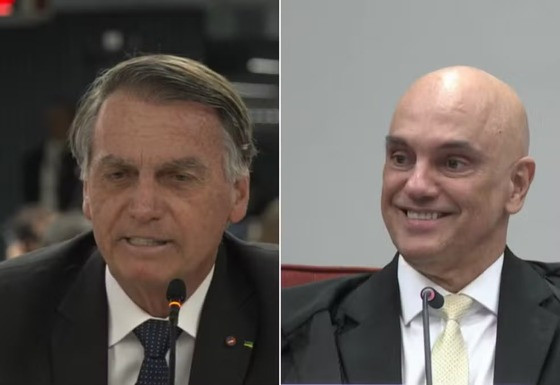 Bolsonaro brinca com o ministro do STF