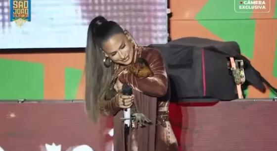 Momento inusitado ocorreu durante sua apresentação no São João 2025 de Campina Grande, na Paraíba.