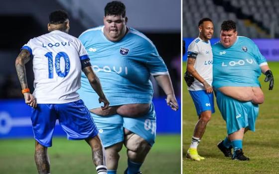 Gordão da Xj mostra fotos de jogo de futebol com Neymar após perder 75kg