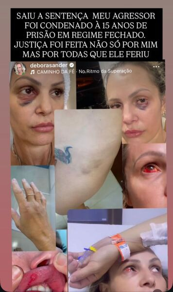 PERSONAL TRAINER DÉBORA SANDER COMEMORANDO CONDENAÇÃO DO POLICIAL CIVIL SANDERSON