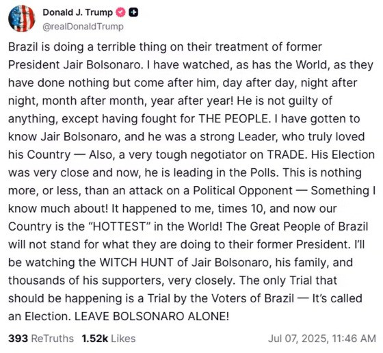 Trump nas redes