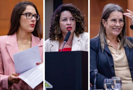 Três mulheres ocupam cargos no Legislativo Estadual.