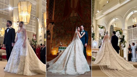 O casamento foi realizado na Catedral Basílica do Senhor Bom Jesus, no Centro da Capital.