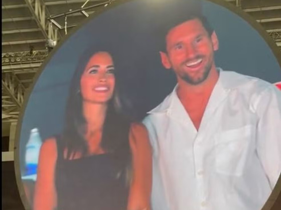 Lionel Messi e sua esposa, Antonela Roccuzzo