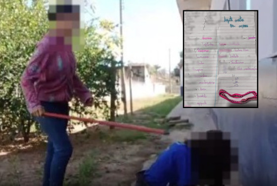 Folha com rascunho revela apelidos de envolvidas em sessão de espancamento