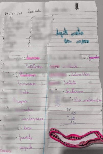 Carta facção mirim