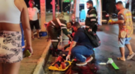 Vítima foi socorrida e encaminhada para o Pronto-Socorro
