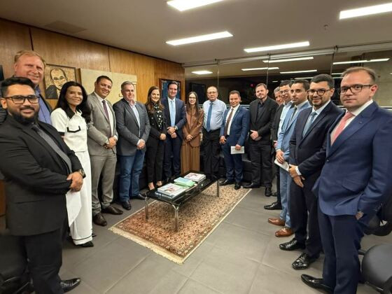 Representantes da OAB-MT em reunião com o ministro Gilmar Mendes, em Brasília