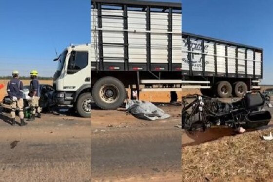 Acidente na BR-163 mata dois ocupantes de uma moto