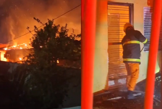 Incêndio foi registrado no bairro Nova Conquista, em Cuiabá