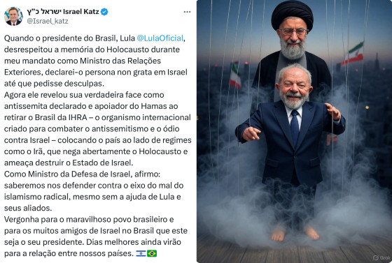 Lula foi acusado de ser marionete do líder supremo do Irã