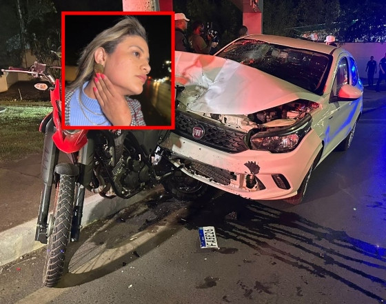 A jornalista recebeu um soco no rosto e foi socorrida por colegas