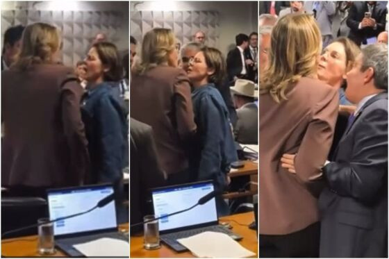 A discussão só foi contida após a intervenção de outros parlamentares