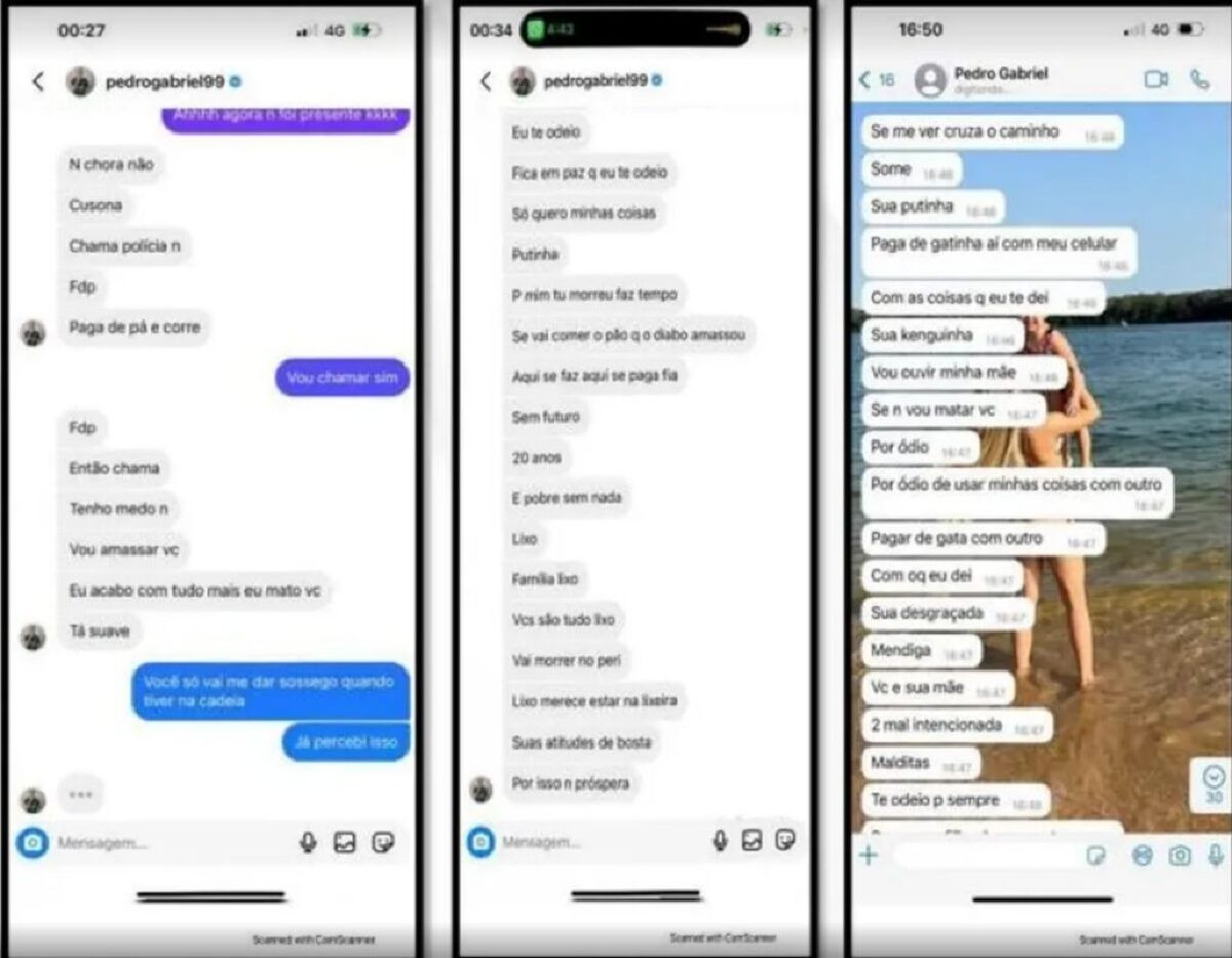 pedrinho ameaça namorada