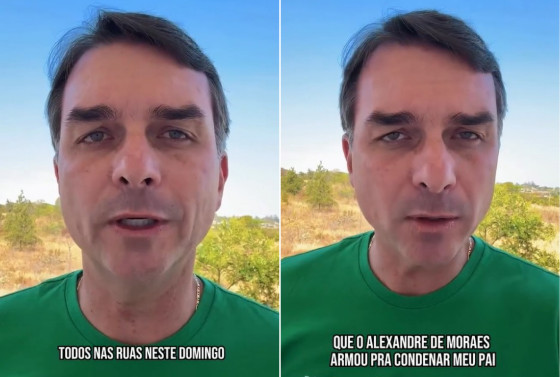 Em um vídeo publicado nas redes sociais, Flávio classificou a mobilização como a “última manifestação antes da farsa”.