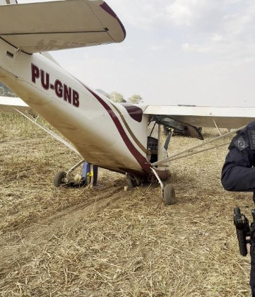 A aeronave estava sendo usada para o tráfico de drogas e levava uma grande quantidade de entorpecentes