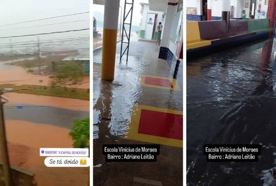 Chuva foi registrada na tarde desta terça-feira (23).