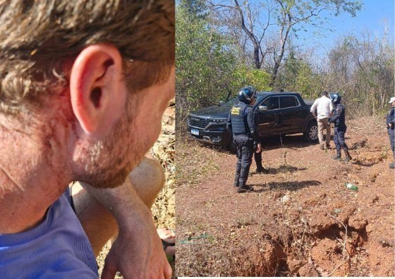 A vítima foi levada para dentro da casa, onde permaneceu sob ameaça e foi obrigada a realizar transferências bancárias