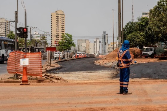 As obras em andamento atualmente são de responsabilidade do Consórcio Integra BRT