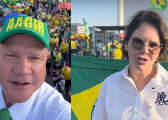 O senador Wellington Fagundes e a deputada federal Coronel Fernanda, ambos do PL