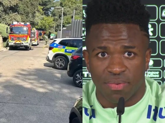 Mansão de Vini Jr. em Madrid enfrenta incêndio 