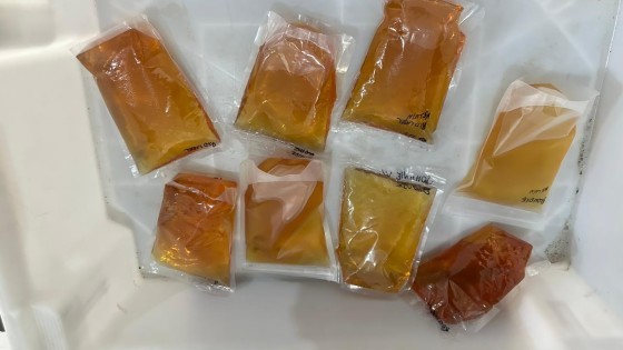 Advogada com pacotes de uisque
