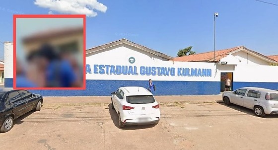 A aluna foi espancada em frente à escola Gustavo Kullman