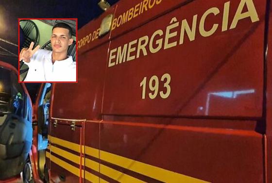 O Corpo de Bombeiros foi acionado ainda na tarde de domingo e encontrou o corpo