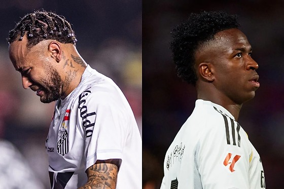 O vídeo ainda compara os títulos dos jogadores