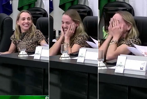 A reação inesperada da vereadora acabou irritando Ranalli.