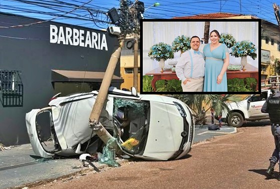 Priscilla e Giovani morreram na hora em um grave acidente na manhã de hoje (24), no CPA I, em Cuiabá.