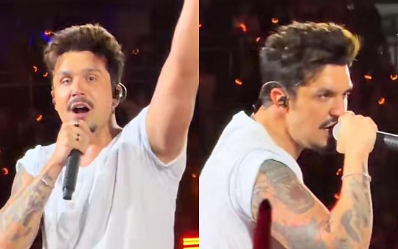 Luan Santana se confunde com playback durante gravação