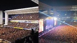 Público puxa coro contra Lula antes do show do Guns em Cuiabá