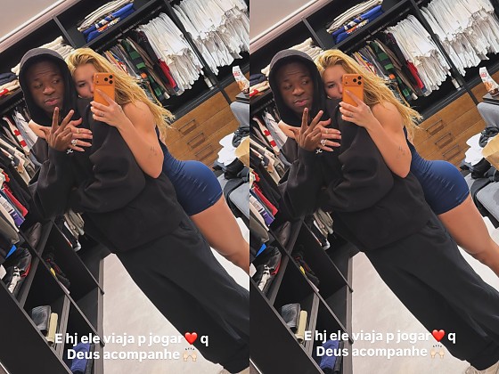 Virginia posa agarradinha com Vini Jr