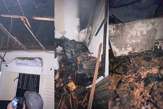 Incêndio na casa da sargento Sandra Silva aconteceu na noite dessa segunda-feira (03)