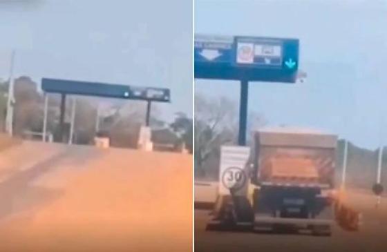 Estrada de chão revolta motoristas que tem que pagar pedágio em rodovia de Goiás.