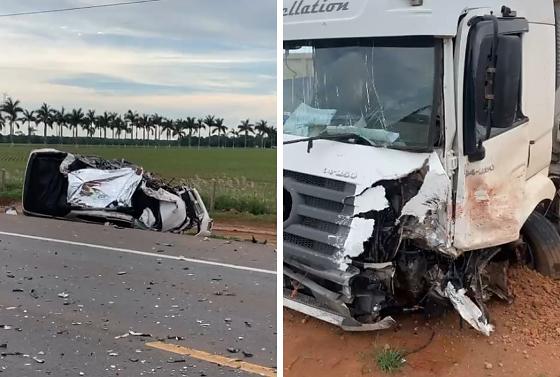 Dois passageiros do caminhão não se feriram e dispensaram atendimento médico.