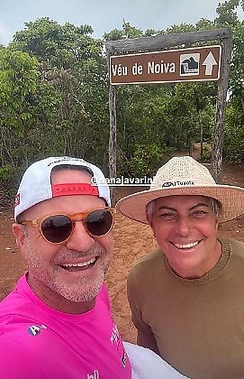 Nos stories, compartilhou registros de partes da trilha e dos cenários naturais que encontrou pelo caminho