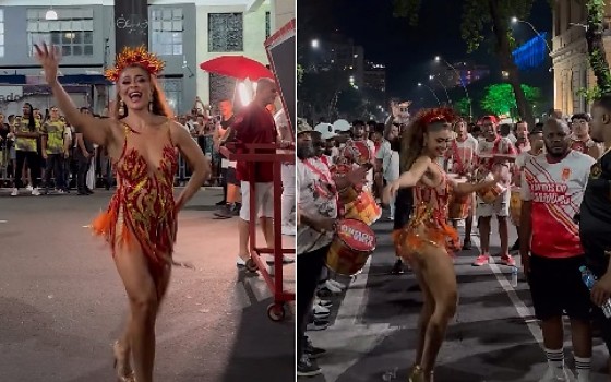 Juliana Paes brilha em ensaio da Viradouro