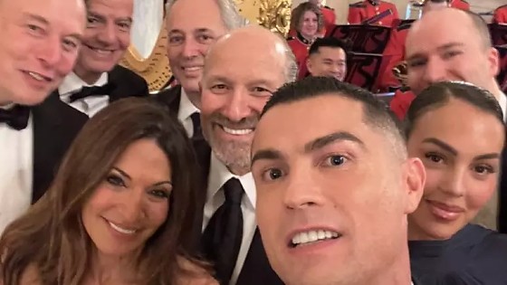 Cristiano Ronaldo esteve no jantar realizado pela Casa Branca