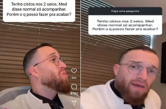 O vídeo em que o médico falava sobre os “riscos” do exame acumulava quase 62 mil visualizações no Instagram 