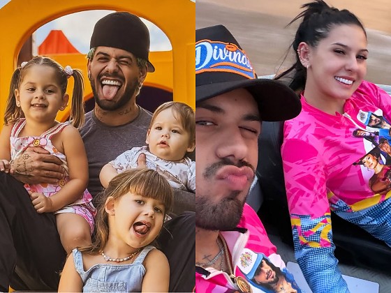 Zé Felipe reencontrou os filhos nesta quinta-feira (20/11), em Goiânia, e foi surpreendido por uma pergunta de Maria Flor sobre Ana Castela.